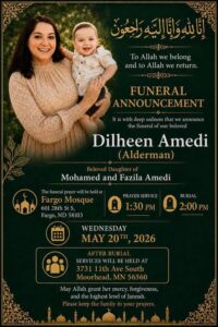 Dilheen Amedi, Moorhead, MN Death, Obituary